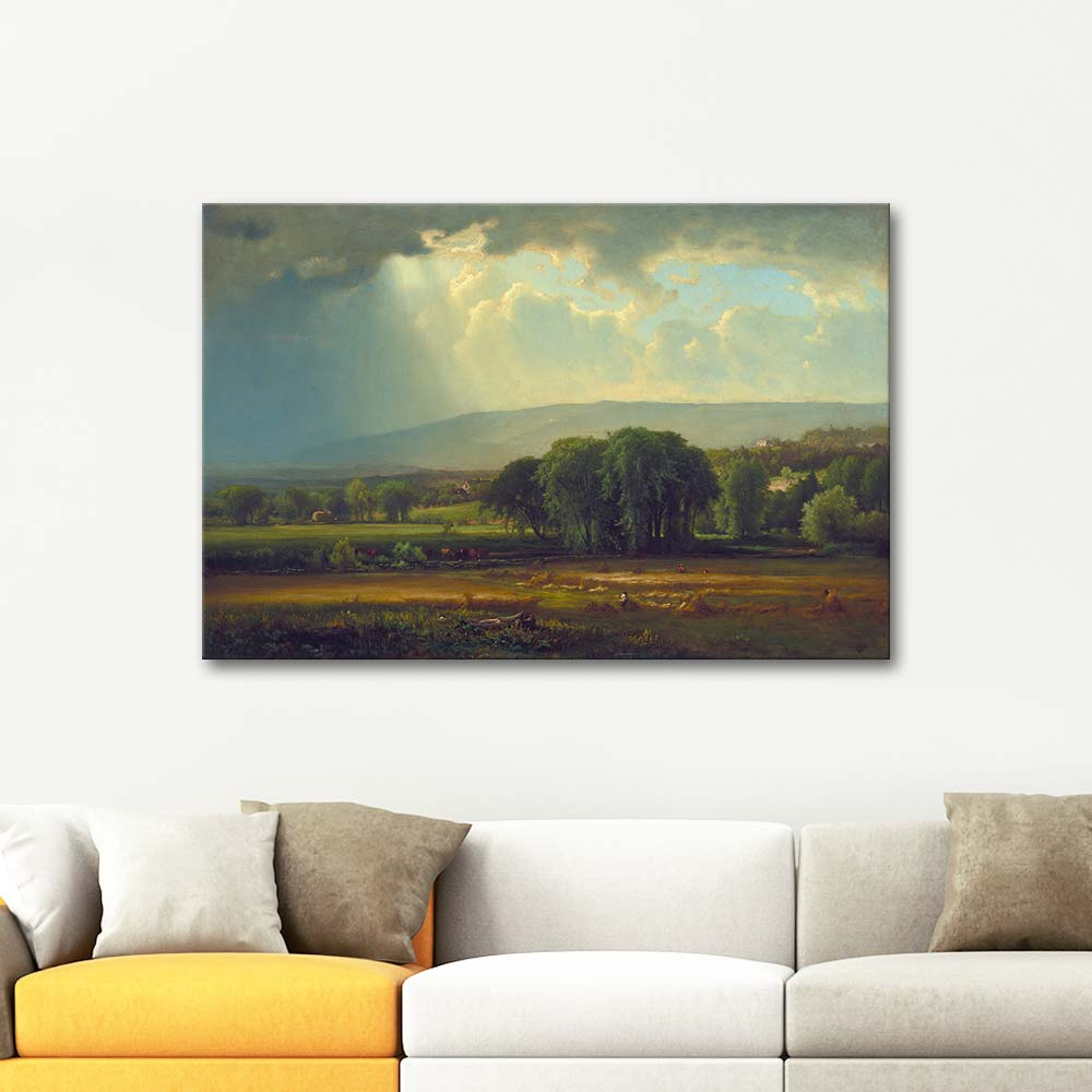 George Inness Harvest Scene In The Delaware Valley Art Print