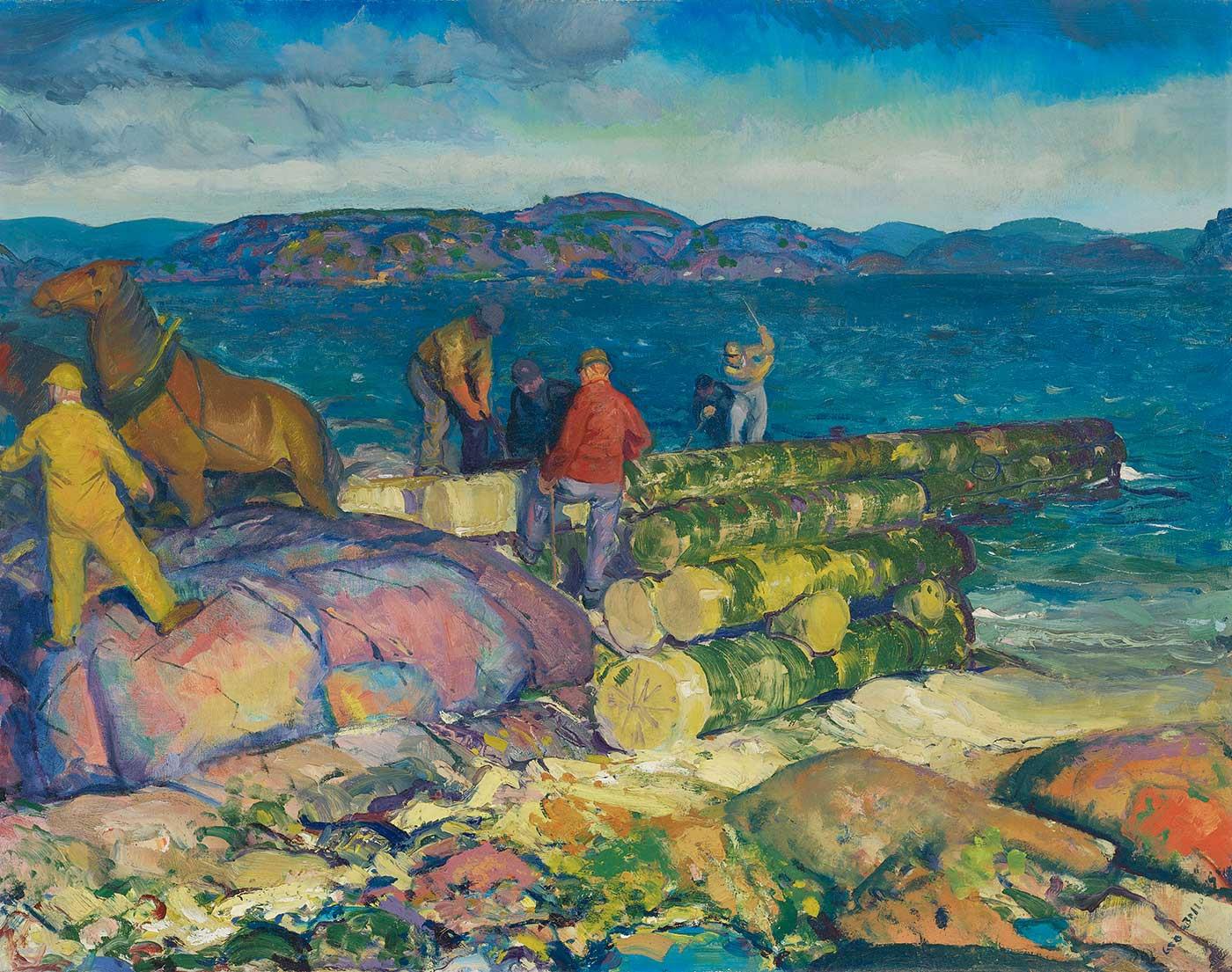 George Wesley Bellows İskele İnşaatçıları Kanvas Tablo