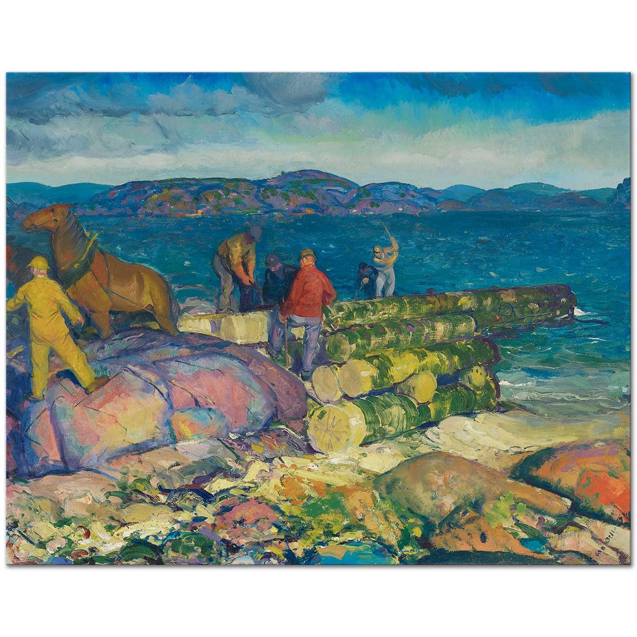 George Wesley Bellows İskele İnşaatçıları Kanvas Tablo