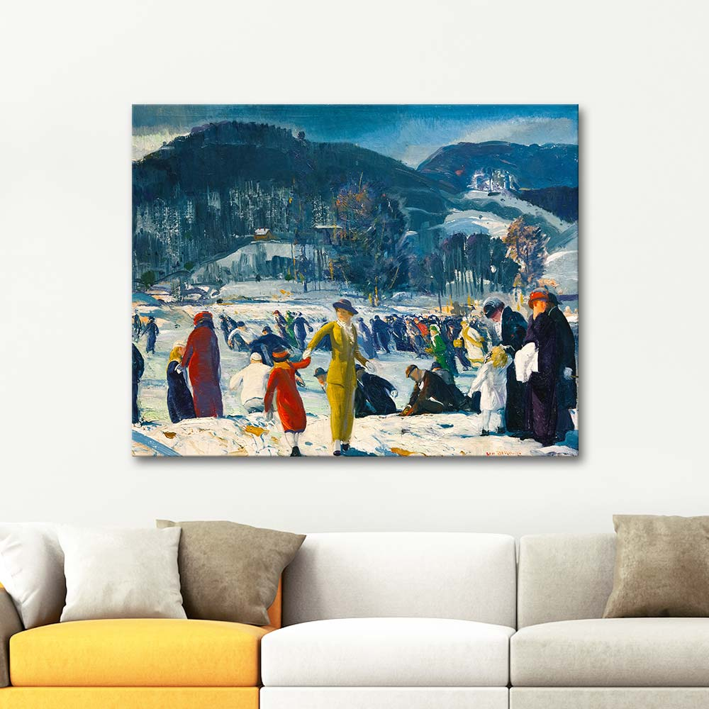 George Wesley Bellows Kış Sevgisi Kanvas Tablo
