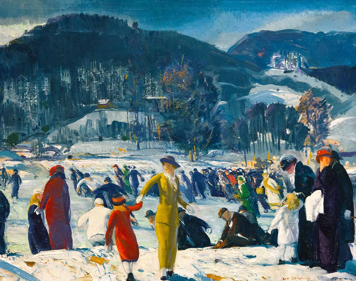 George Wesley Bellows Kış Sevgisi Kanvas Tablo