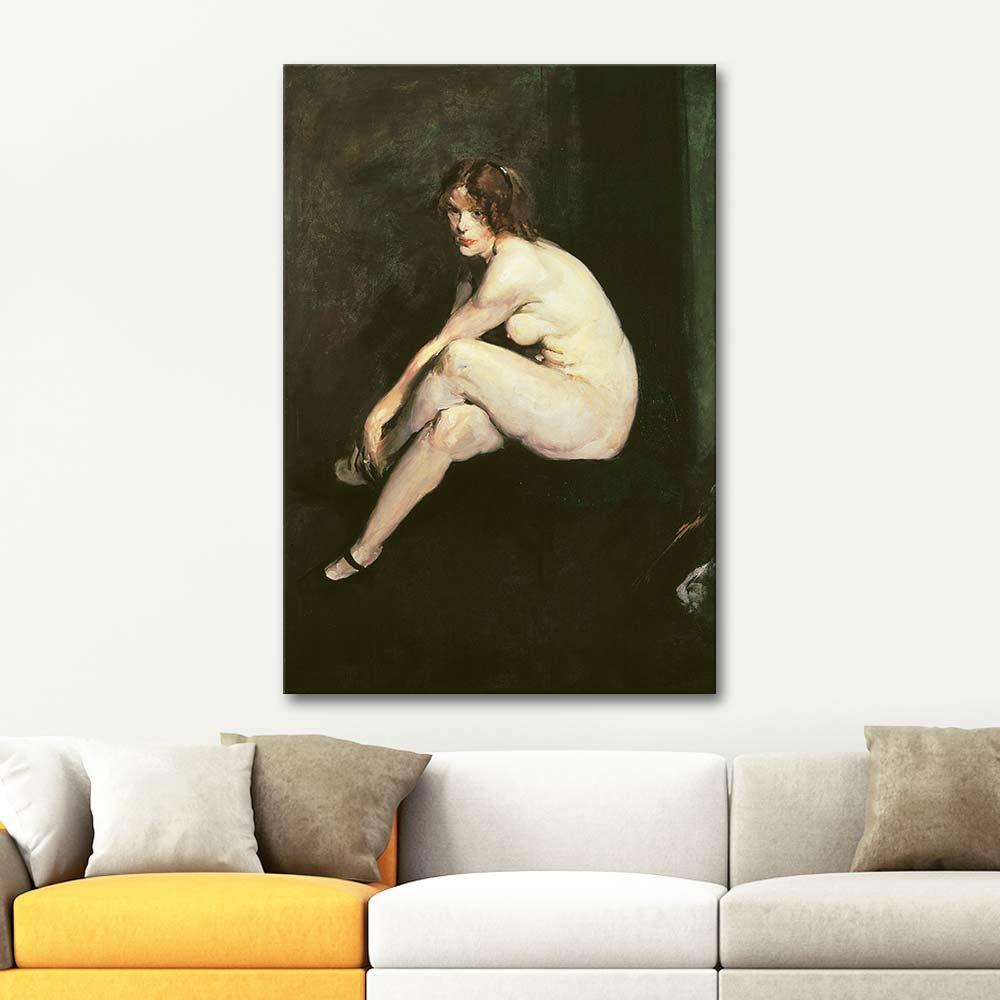 George Wesley Bellows Nude Girl Miss Leslie Hall Art Print