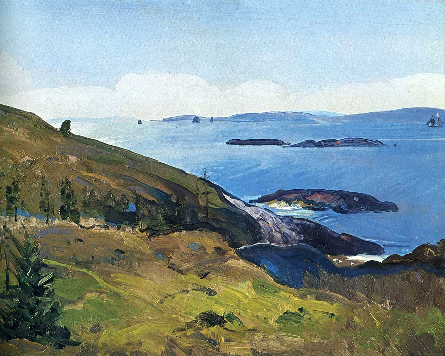 George Wesley Bellows Deniz Kıyısı Kanvas Tablo