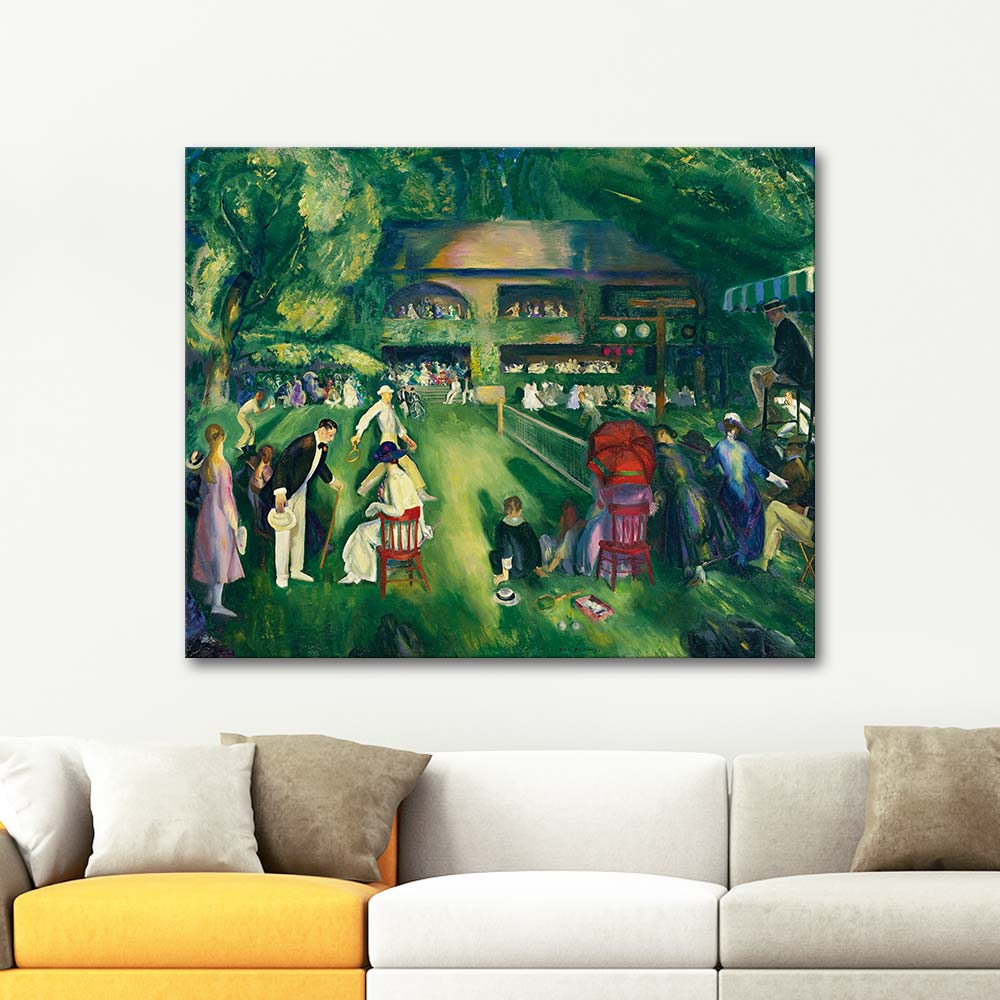 George Wesley Bellows Newport'da Tenis Kanvas Tablo
