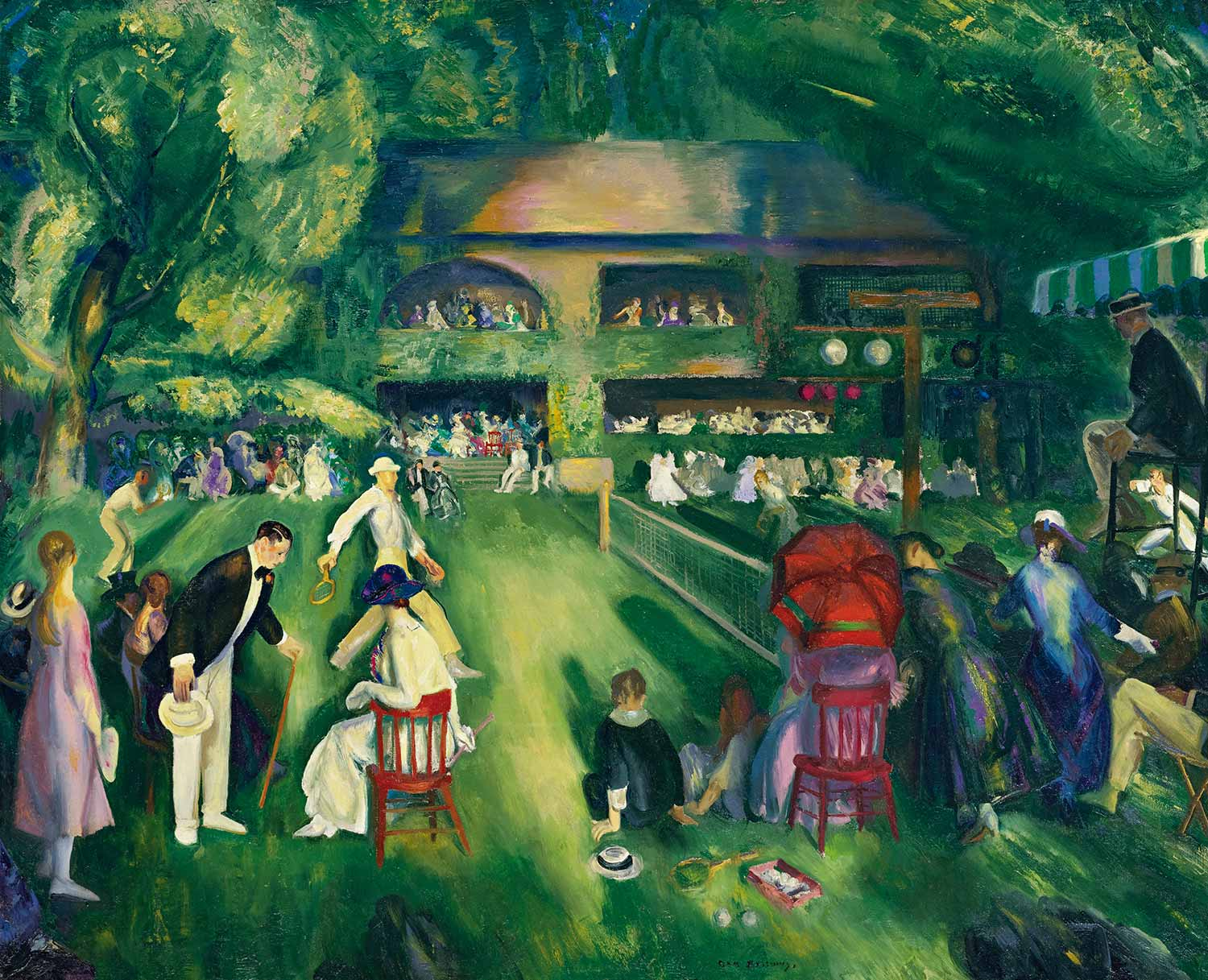 George Wesley Bellows Newport'da Tenis Kanvas Tablo