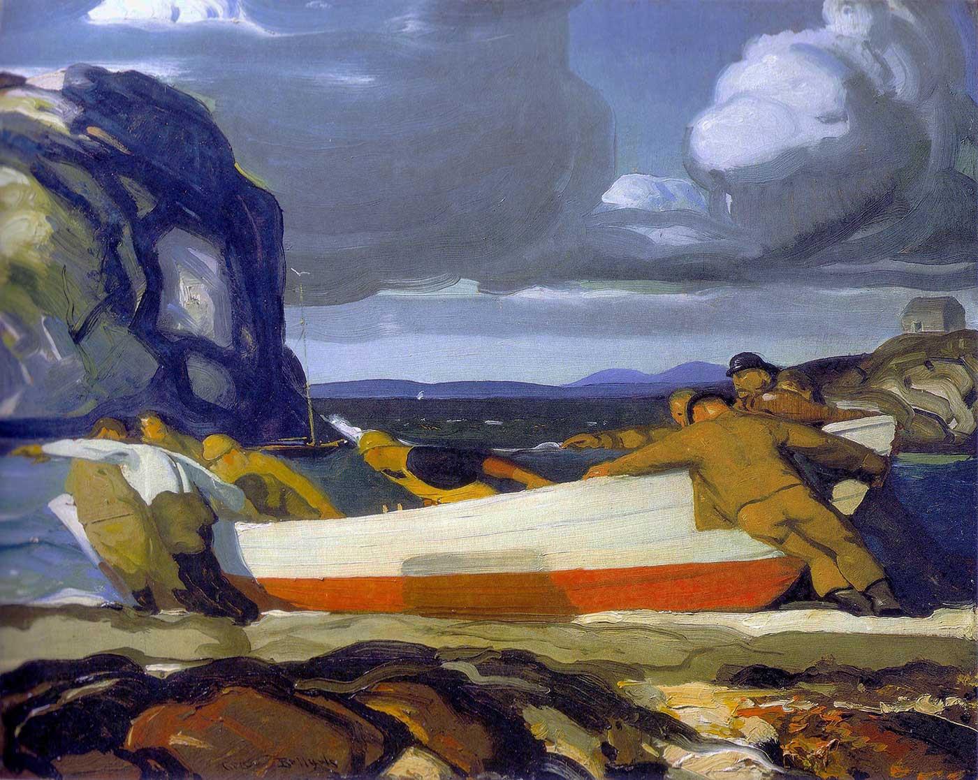 George Wesley Bellows Büyük Sandal Kanvas Tablo