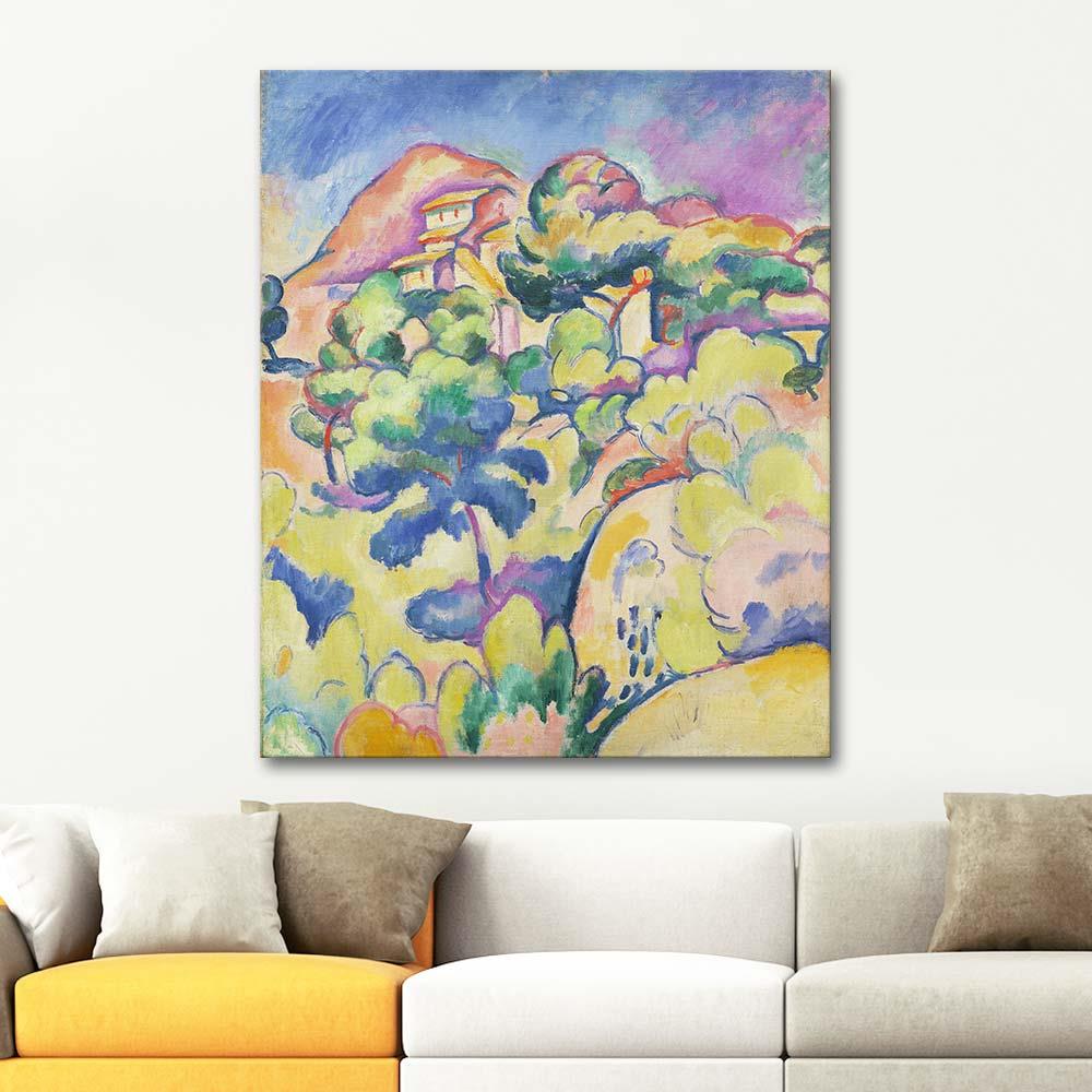 Georges Braque Landscape at La Ciotat Art Print