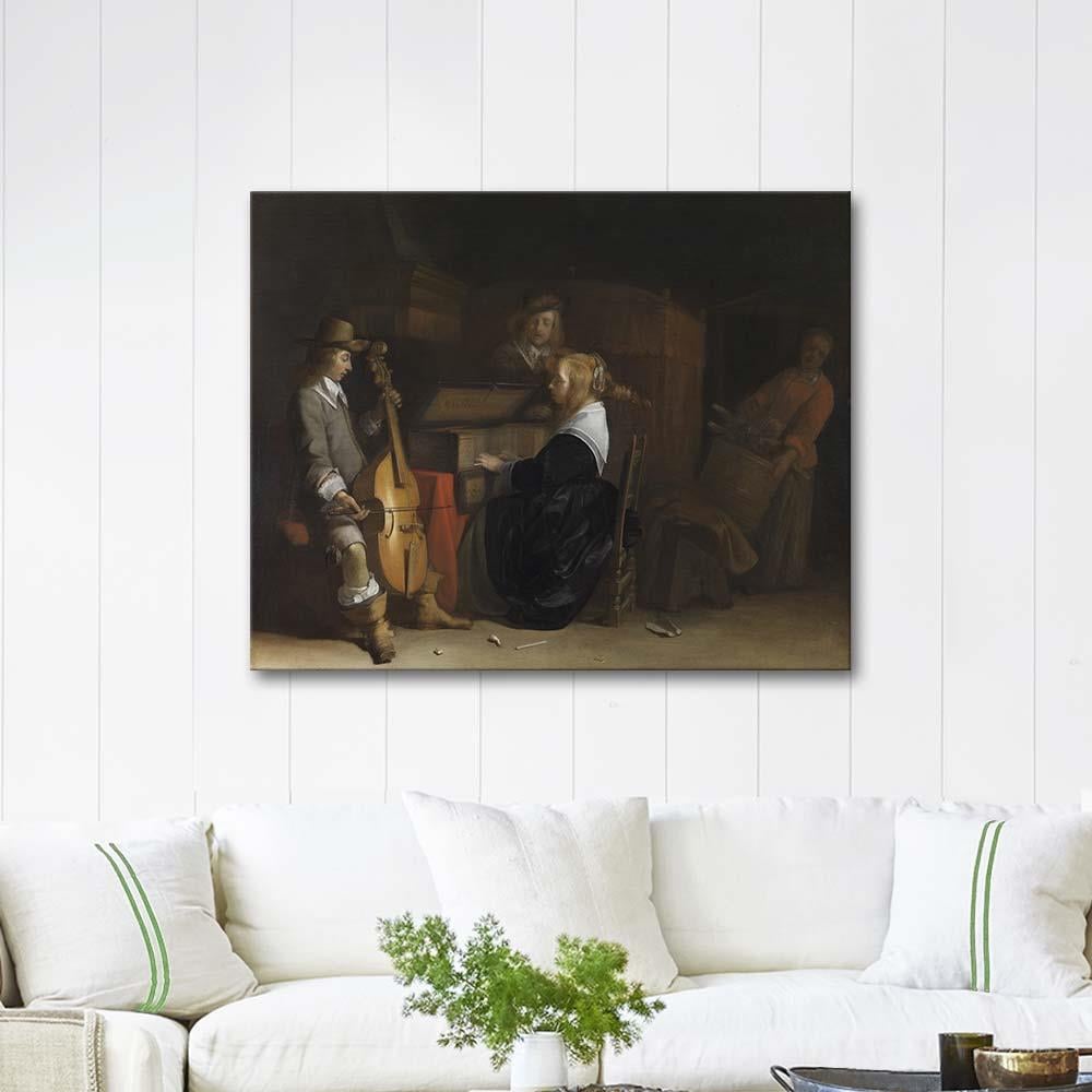 Gerard ter Borch Müzik Grubu Kanvas Tablo