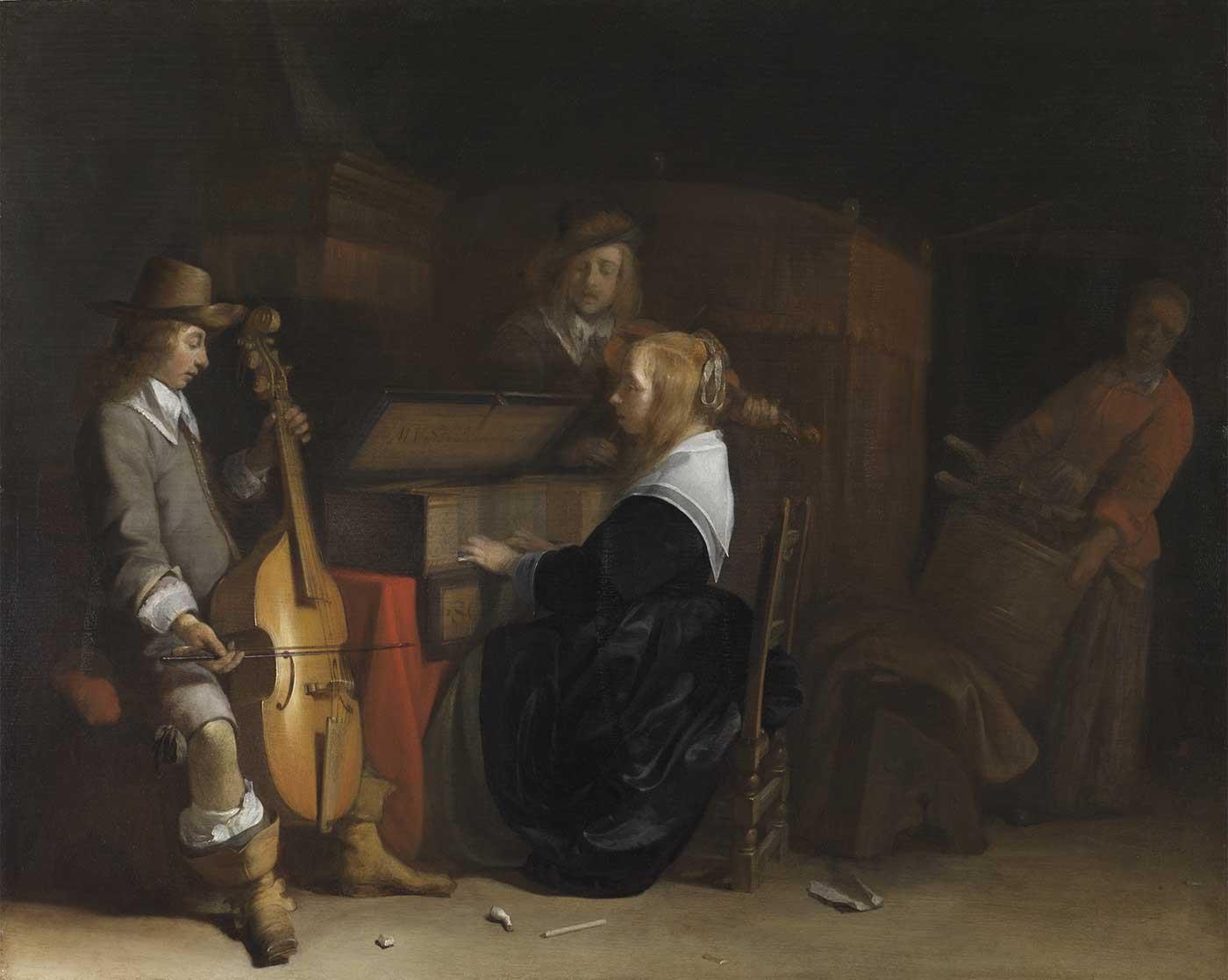 Gerard ter Borch Müzik Grubu Kanvas Tablo