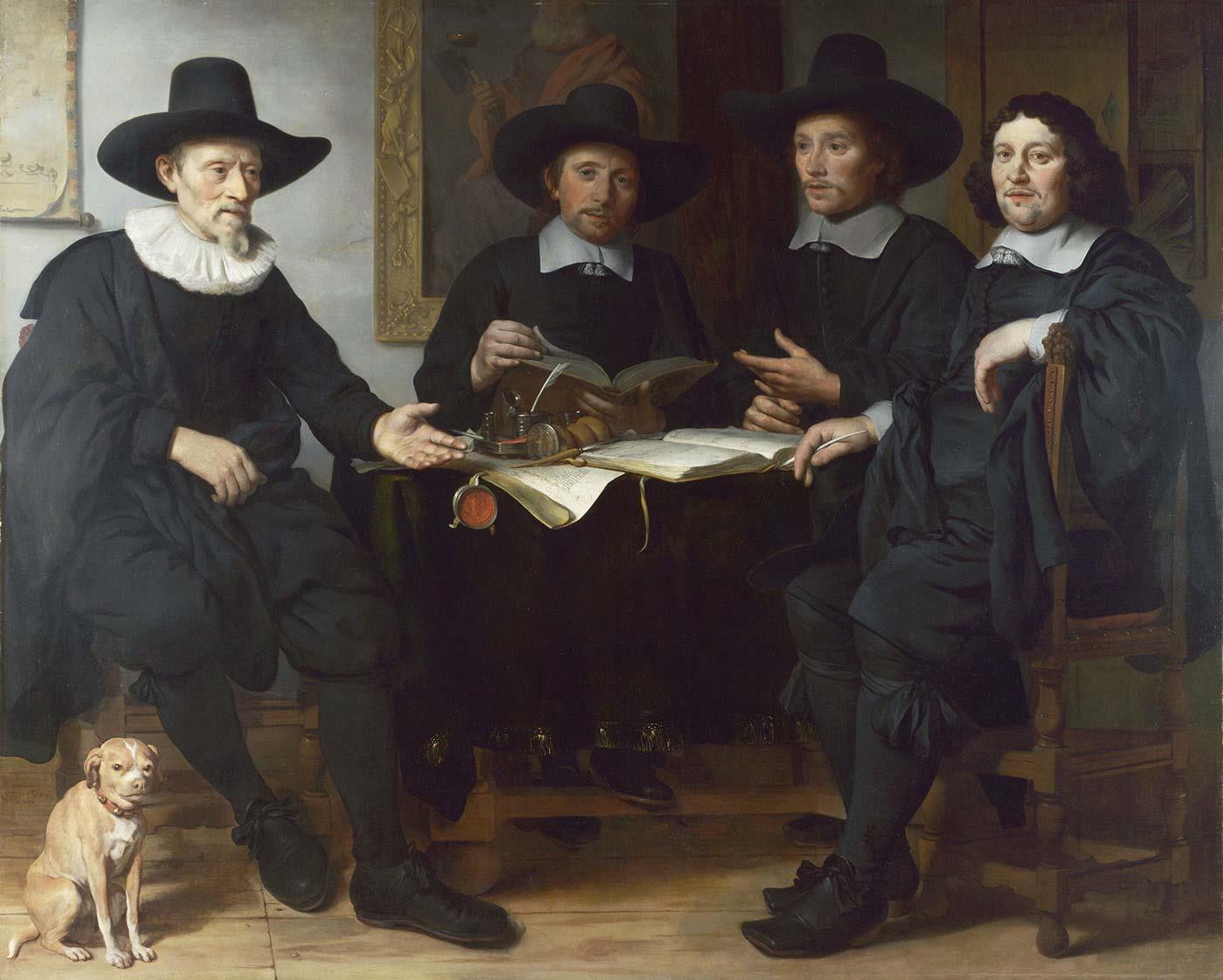 Four Officers of the Amsterdam Coopers by Gerbrand van den Eeckhout