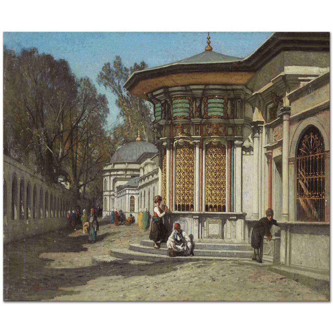 Germain Fabius Brest Şehzadebaşı Cami Türbeler Kanvas Tablo