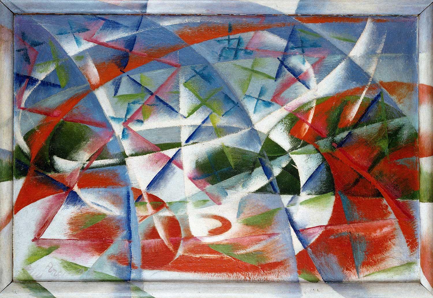 Giacomo Balla Soyut Hız ve Ses Kanvas Tablo