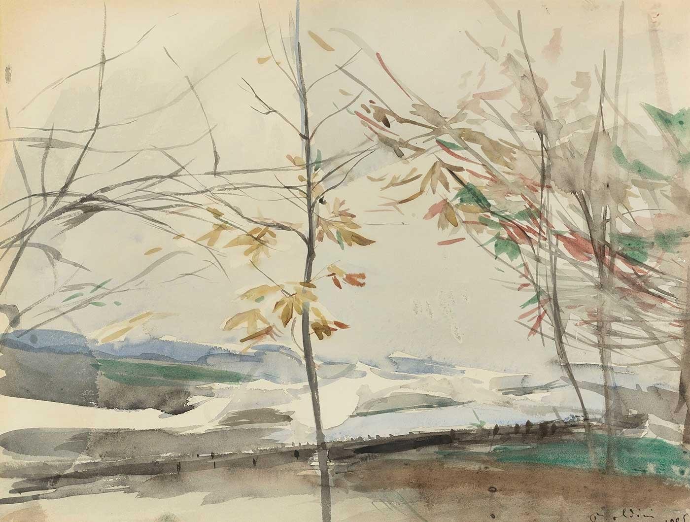 Autumn Landscape With Trees by Giovanni Boldini
