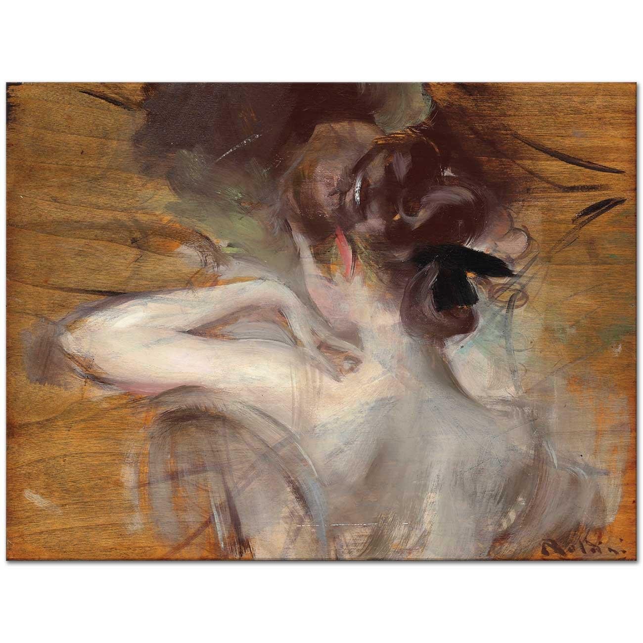 Jeune Girl with a Bun by Giovanni Boldini