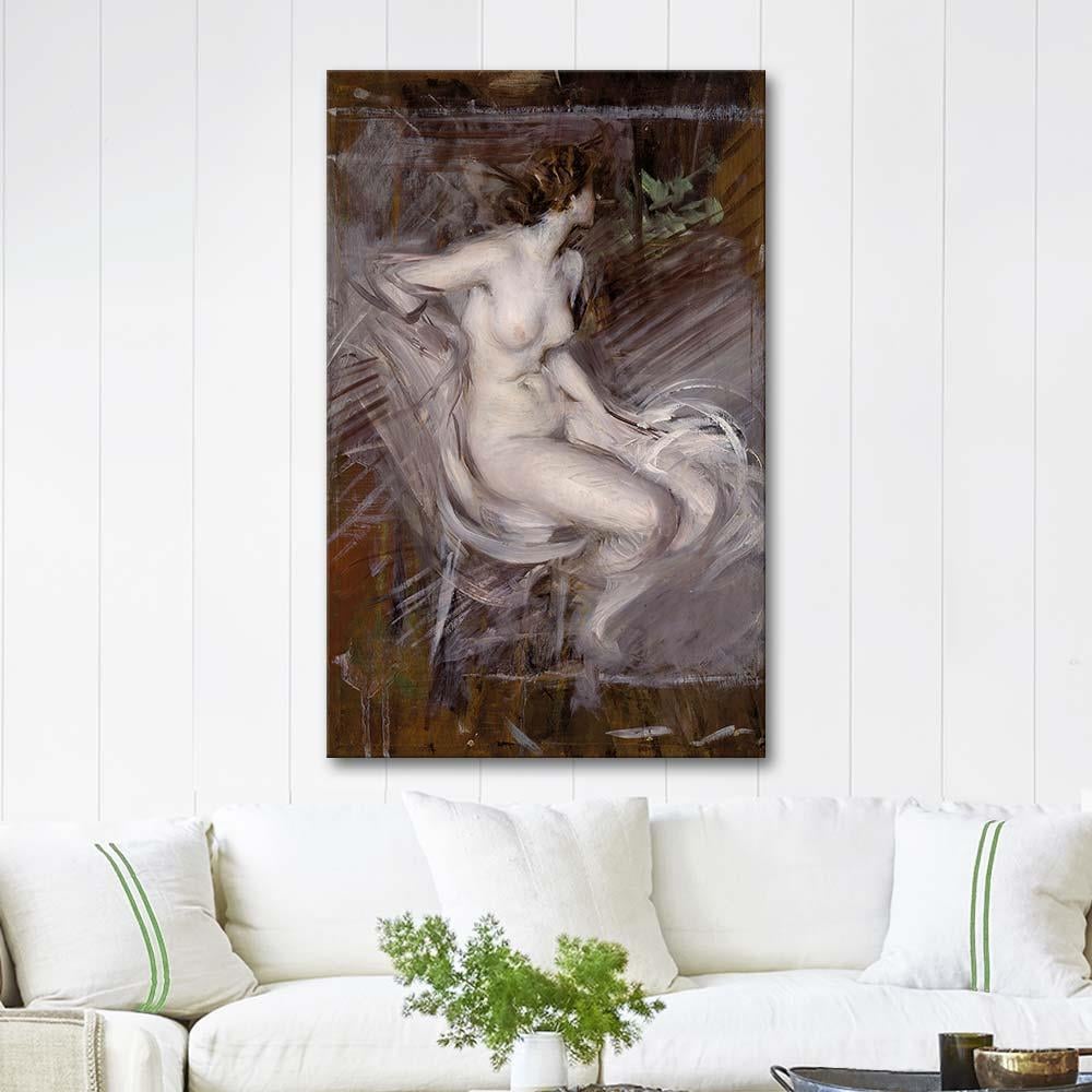 Giovanni Boldini Nudo di Giovane Seduta Art Print