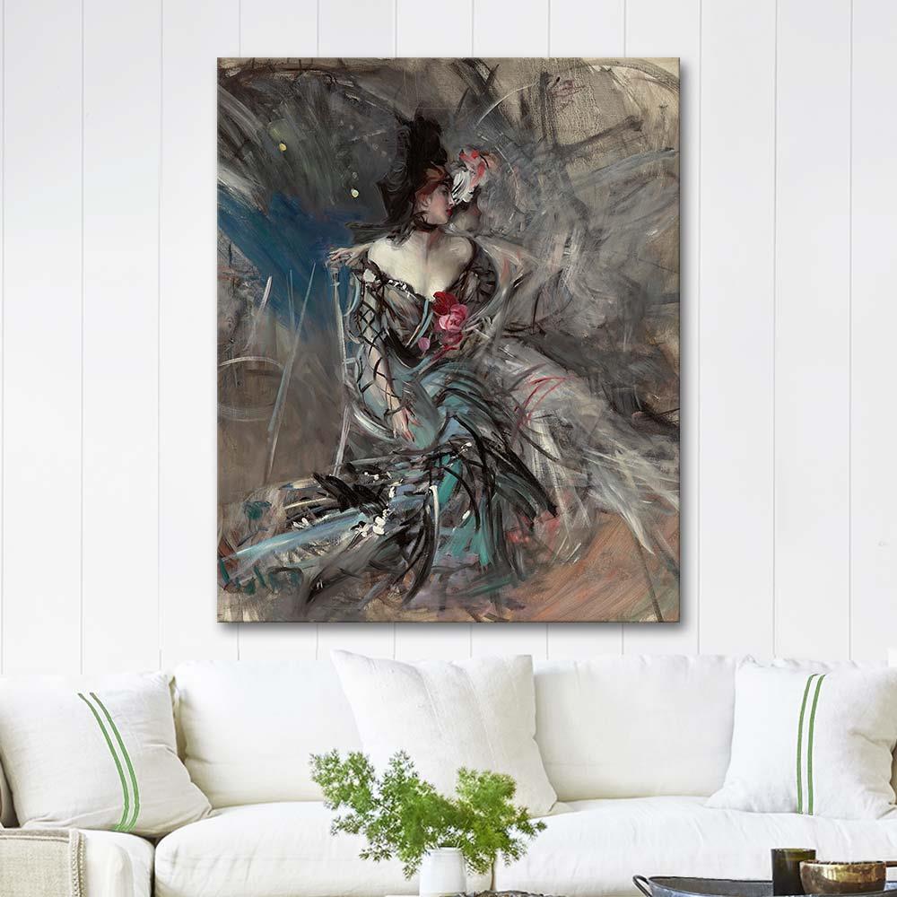 Giovanni Boldini Moulin Rouge'da İspanyol Dansçı Kanvas Tablo