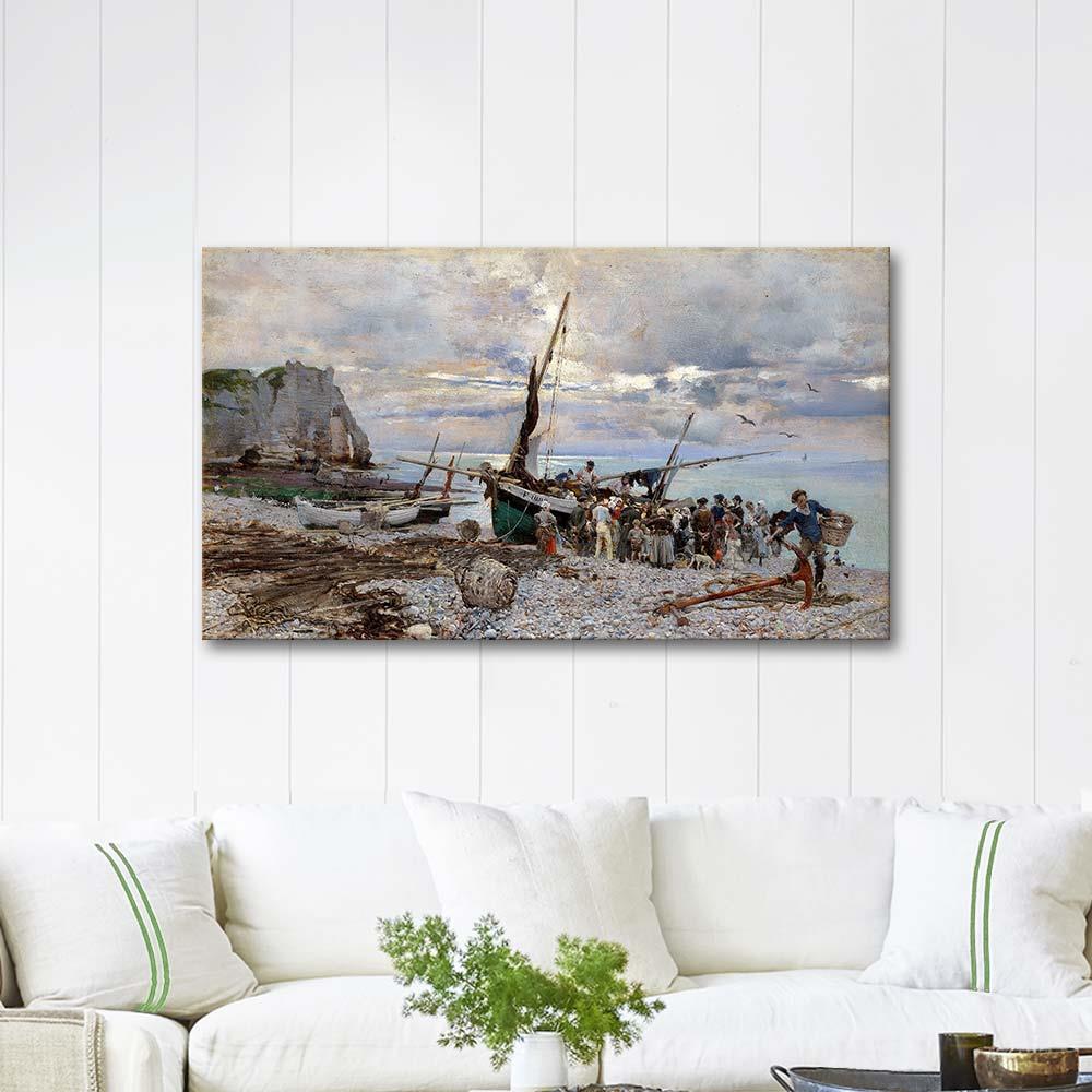 Giovanni Boldini Balıkçıların Dönüşü Kanvas Tablo