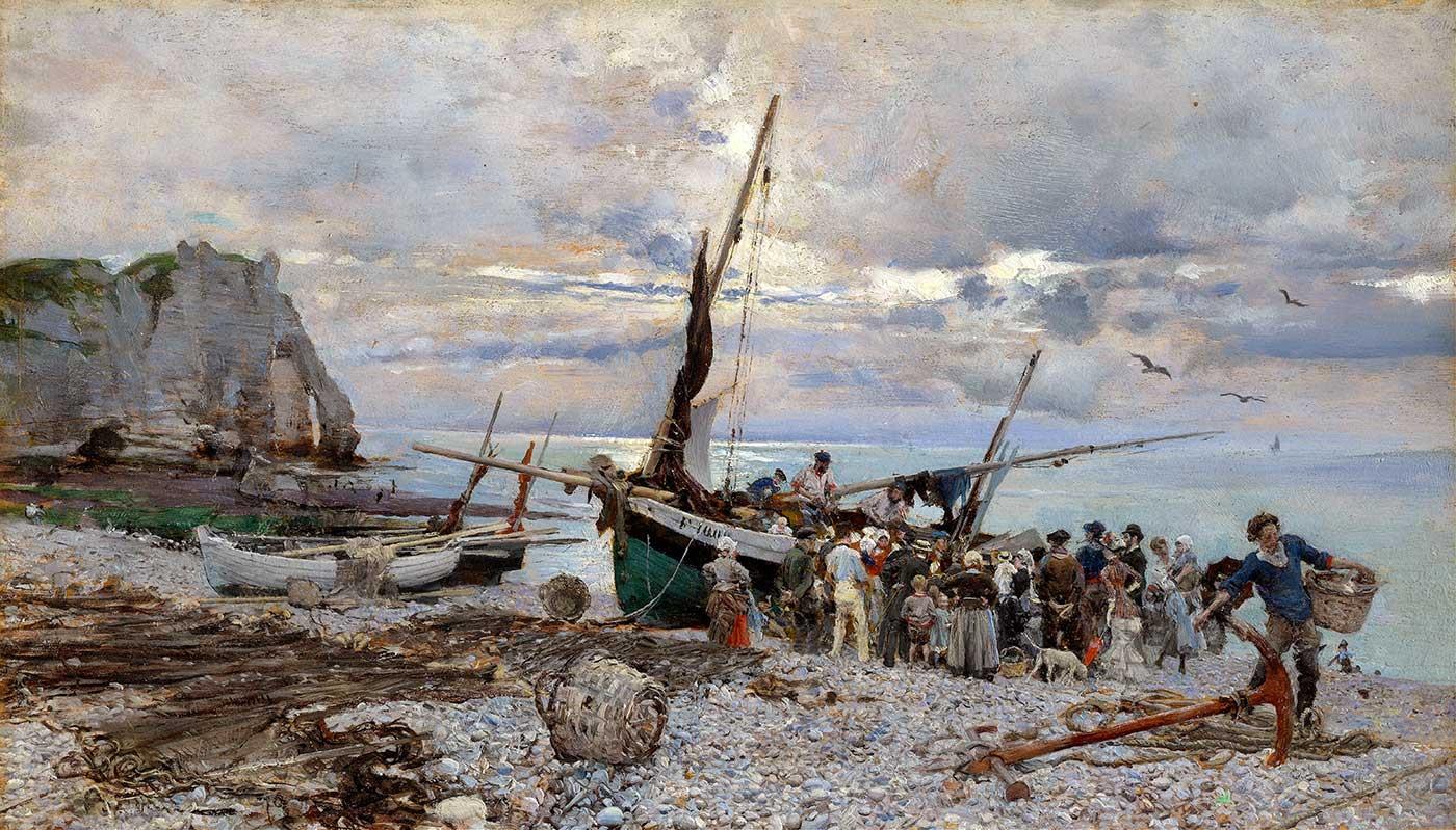 Giovanni Boldini Balıkçıların Dönüşü Kanvas Tablo