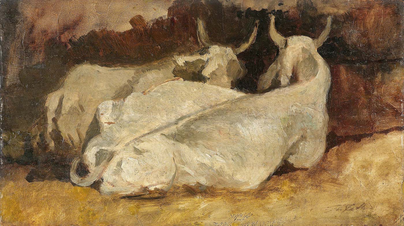 Cows Lying Down by Giovanni Fattori