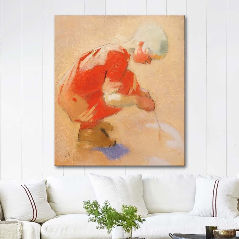 Helene Schjerfbeck Kumsaldaki Kız Kanvas Tablo