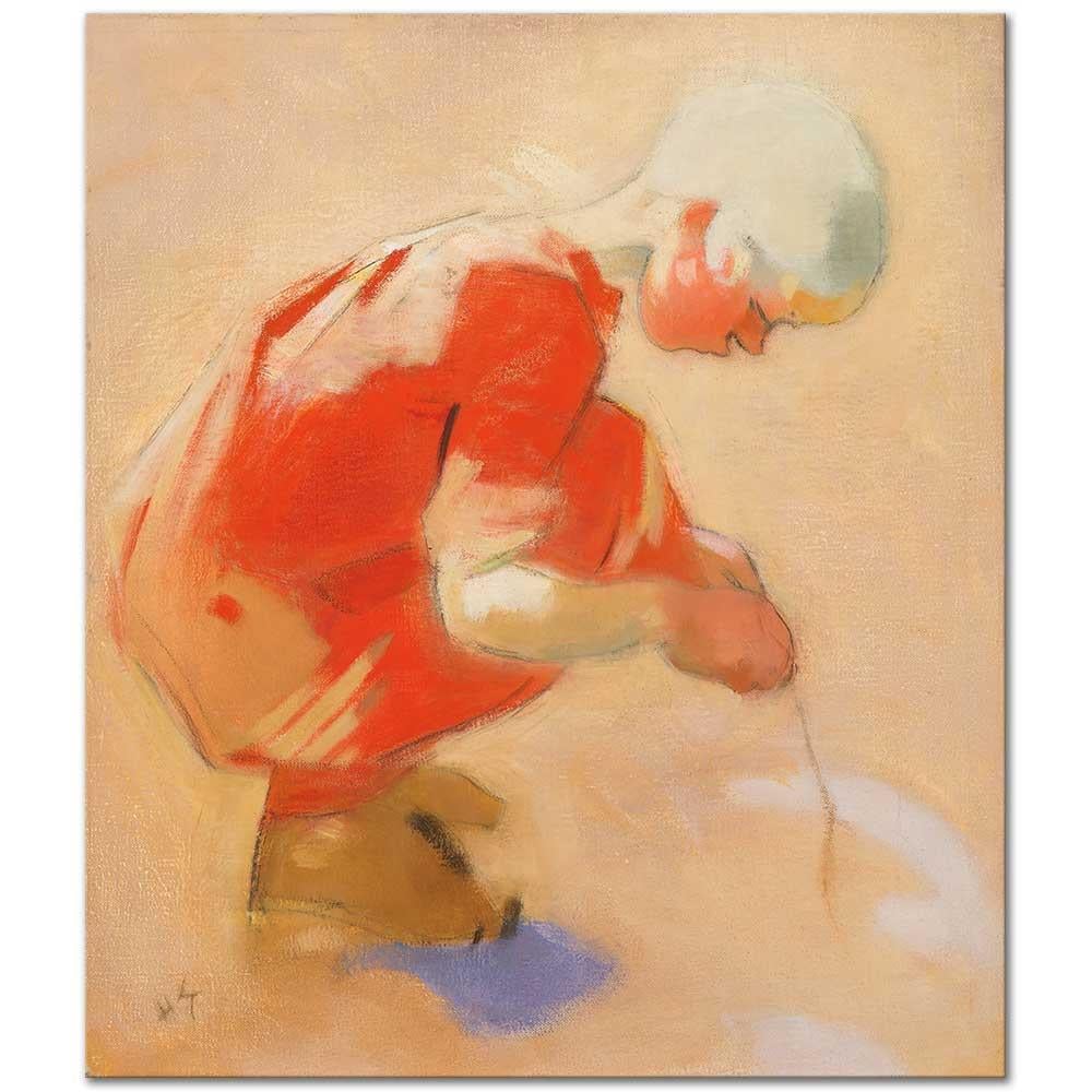 Helene Schjerfbeck Kumsaldaki Kız Kanvas Tablo