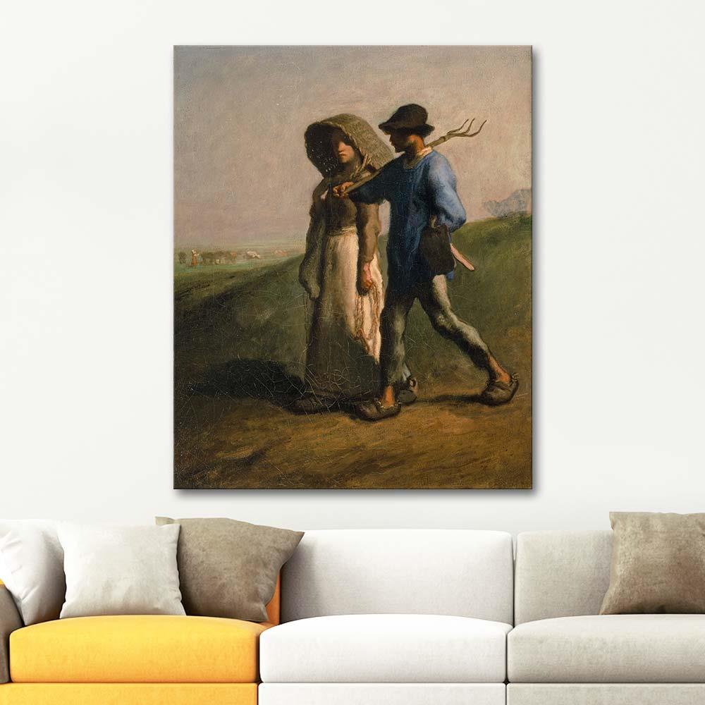 Jean-François Millet İşe Gidiş Kanvas Tablo
