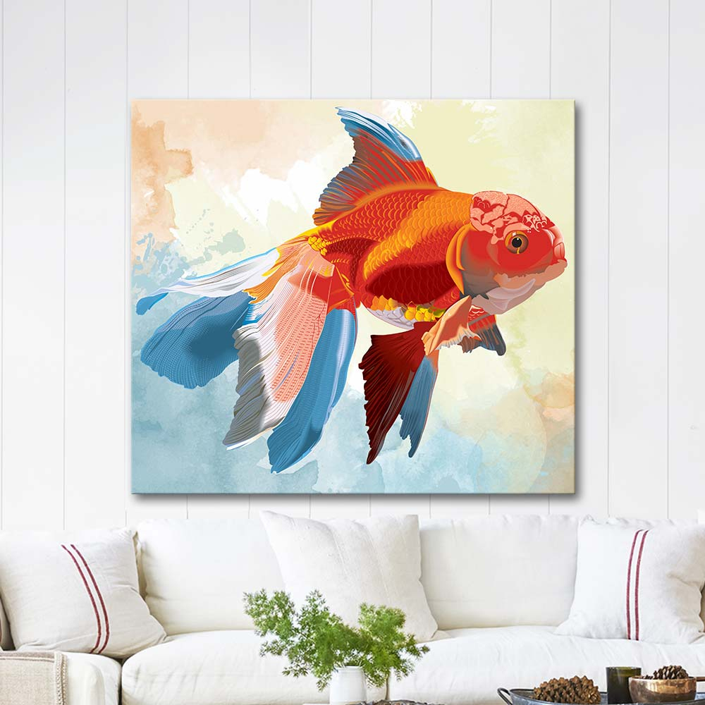 Gold Fish Composition Art Print