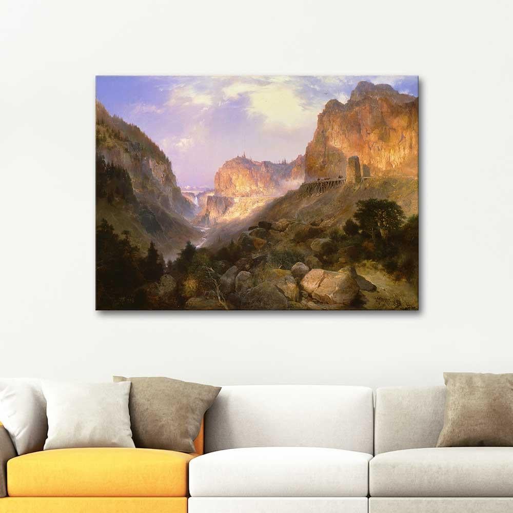 Thomas Moran Yellowstone Altın Geçit Kanvas Tablo