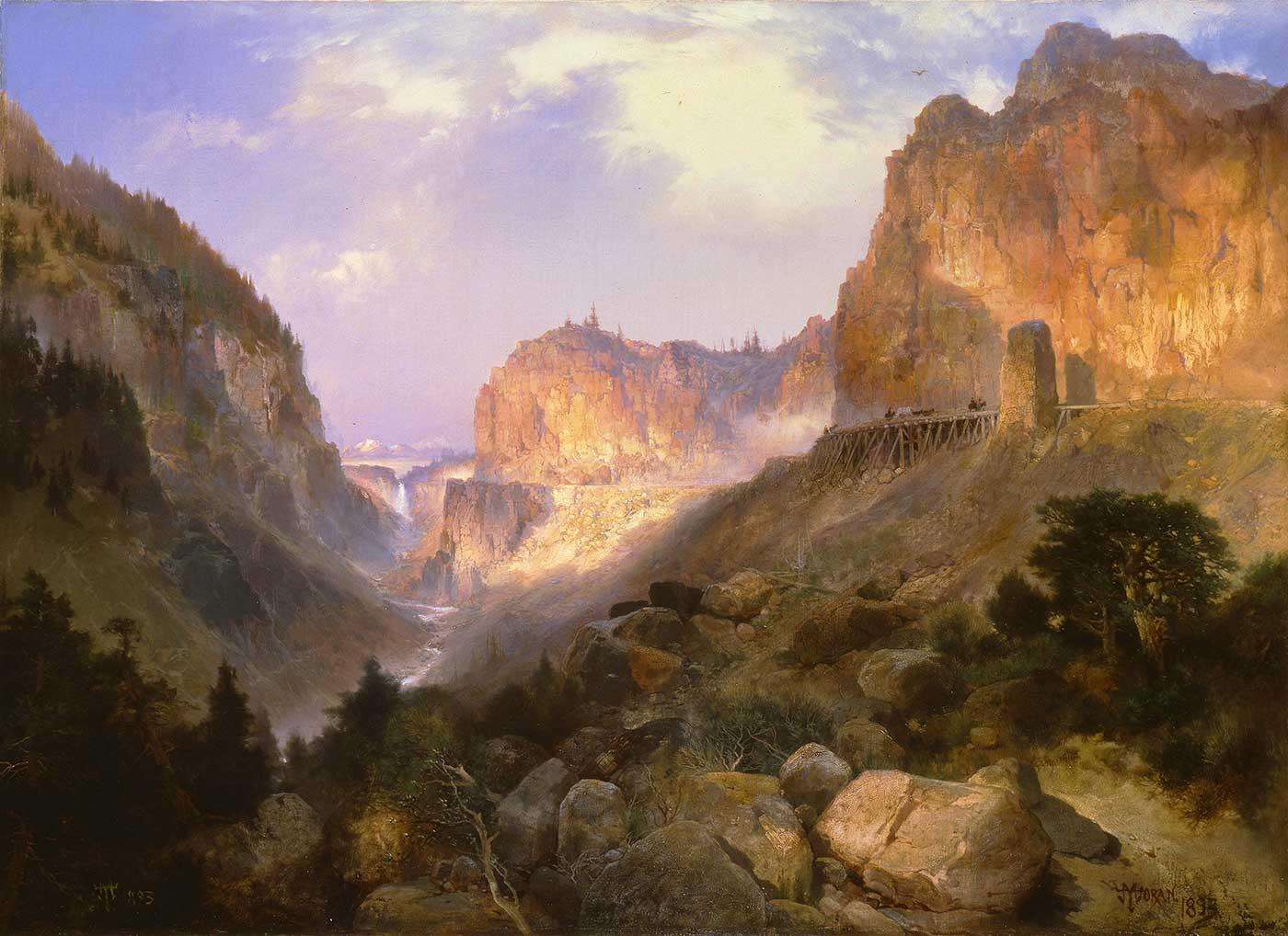Thomas Moran Yellowstone Altın Geçit Kanvas Tablo
