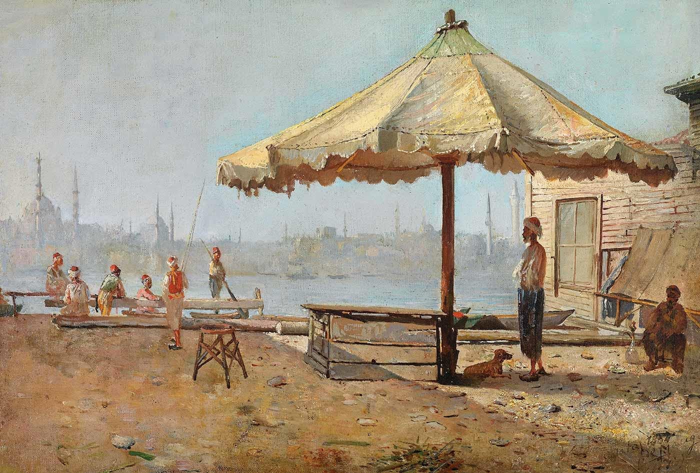 Golden Horn Constantinople by Leonardo De Mango as Art Print