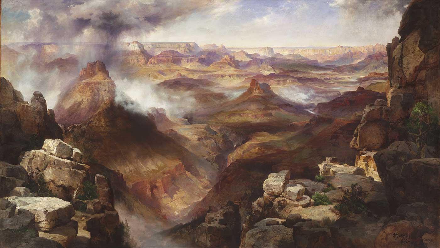 Thomas Moran Colorado Nehri Büyük Kanyon Kanvas Tablo