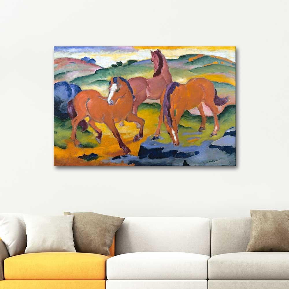 Grazing Horses IV by Franz Marc as Art Print