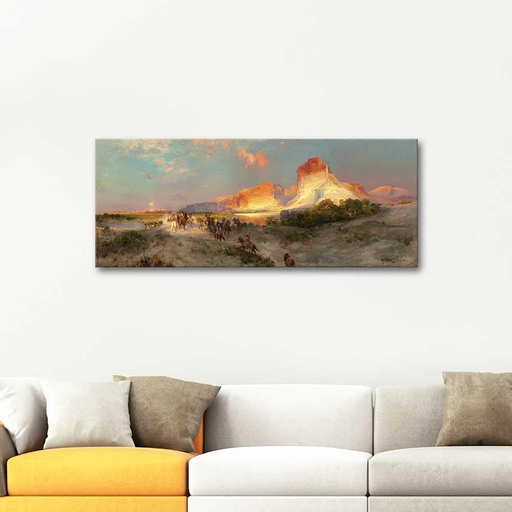 Green River Cliffs Wyoming by Thomas Moran as Art Print