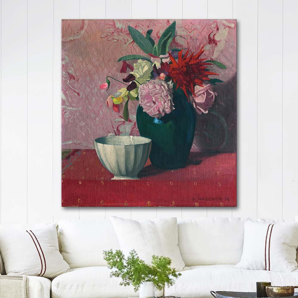 Green Vase And White Bowl by Felix Vallotton as Art Print