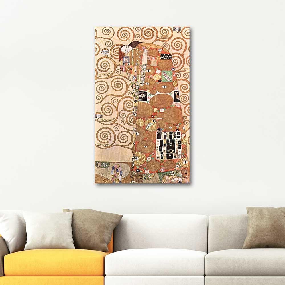 Gustav Klimt Stoclet Frieze The Hug Art Print