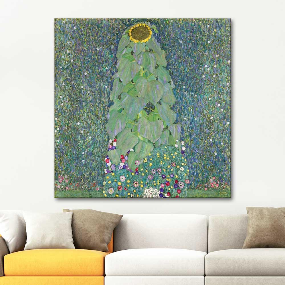 Gustav Klimt Sunflowers Art Print