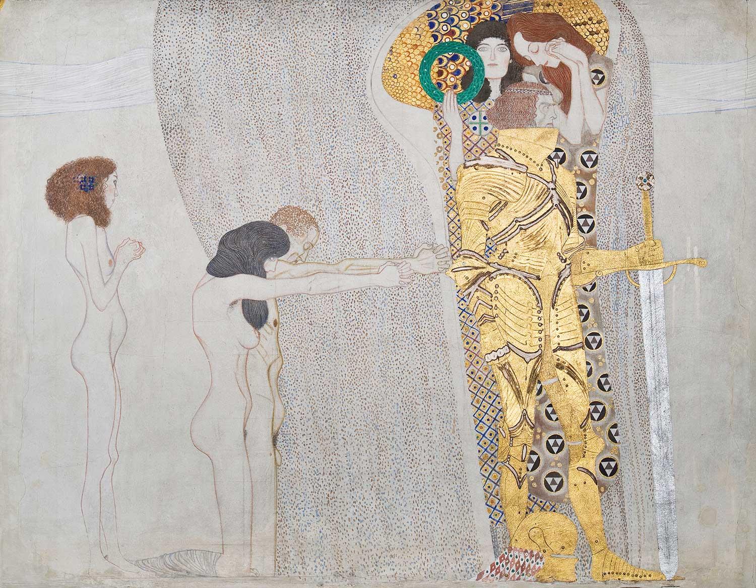 The Beethoven Frieze Panel 3 by Gustav Klimt