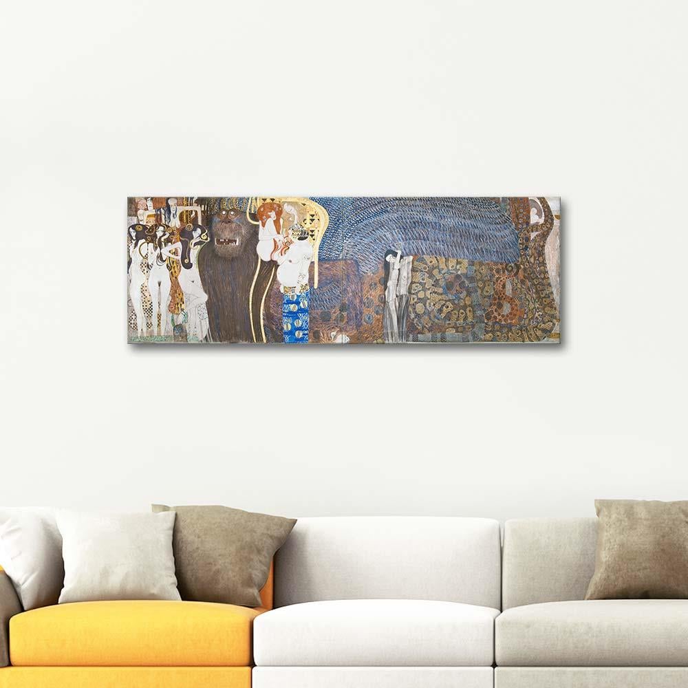 Gustav Klimt Beethoven Freskinden Kanvas Tablo