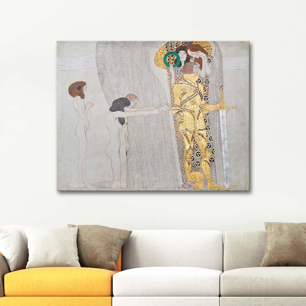 Gustav Klimt The Beethoven Frieze Panel 3 Art Print