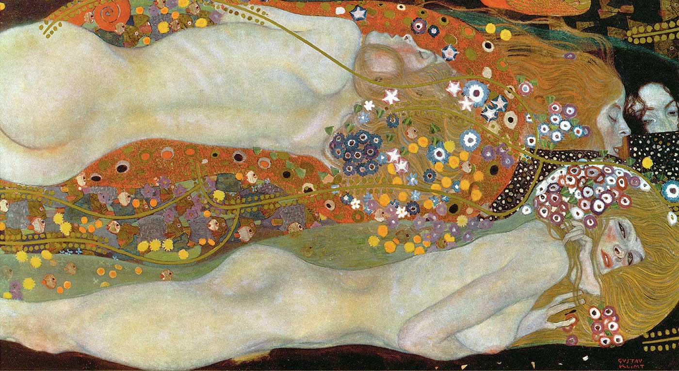 Gustav Klimt Su Yılanı Kanvas Tablo