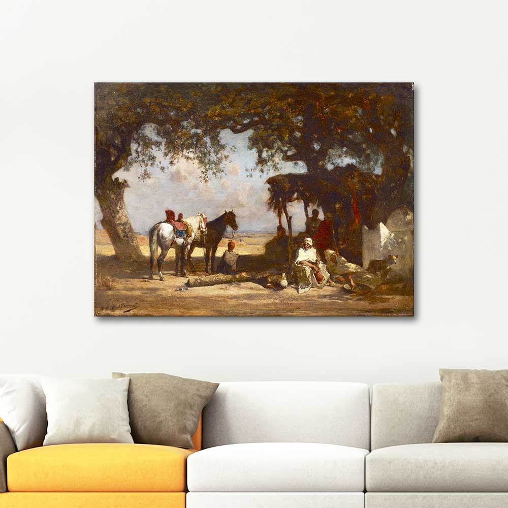 Gustave Achille Guillaumet Kamp Yeri Kanvas Tablo