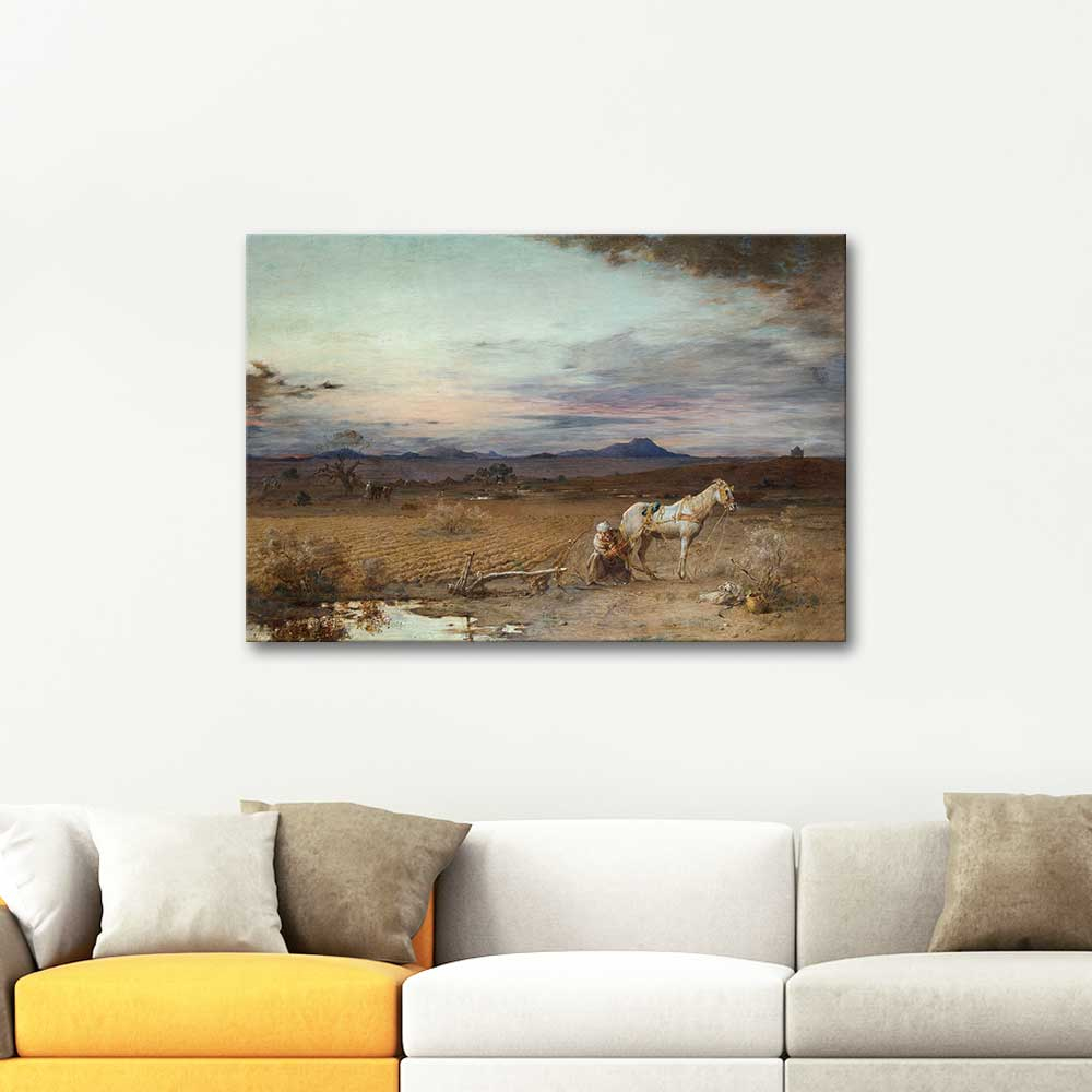 Gustave Achille Guillaumet Kış Akşamı Fas Kanvas Tablo