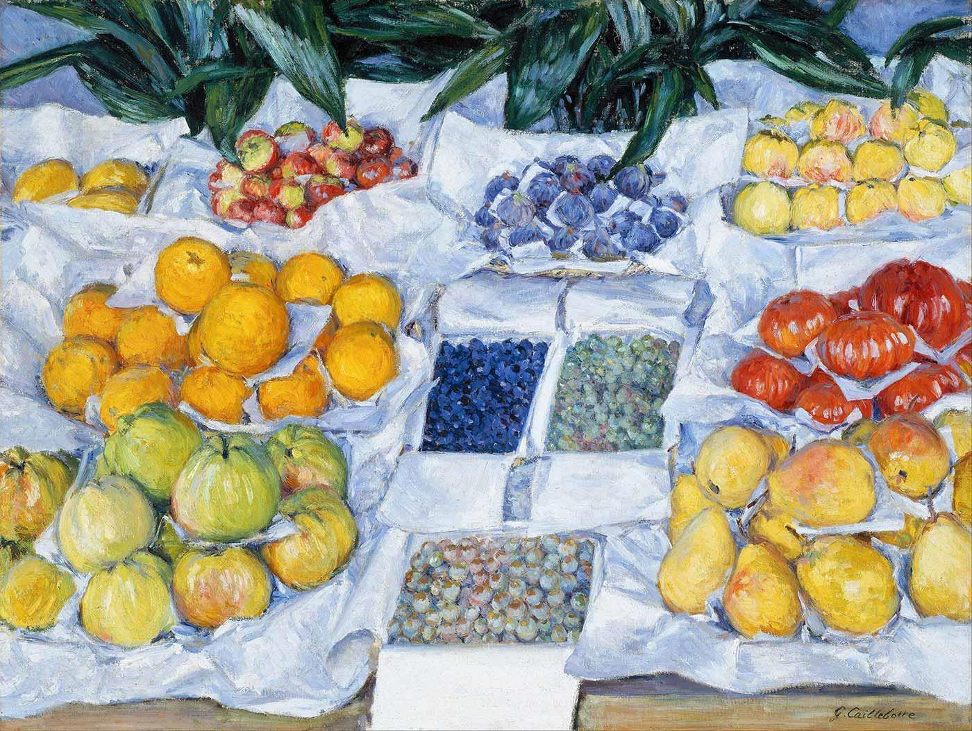 Gustave Caillebotte Meyve Standı Kanvas Tablo