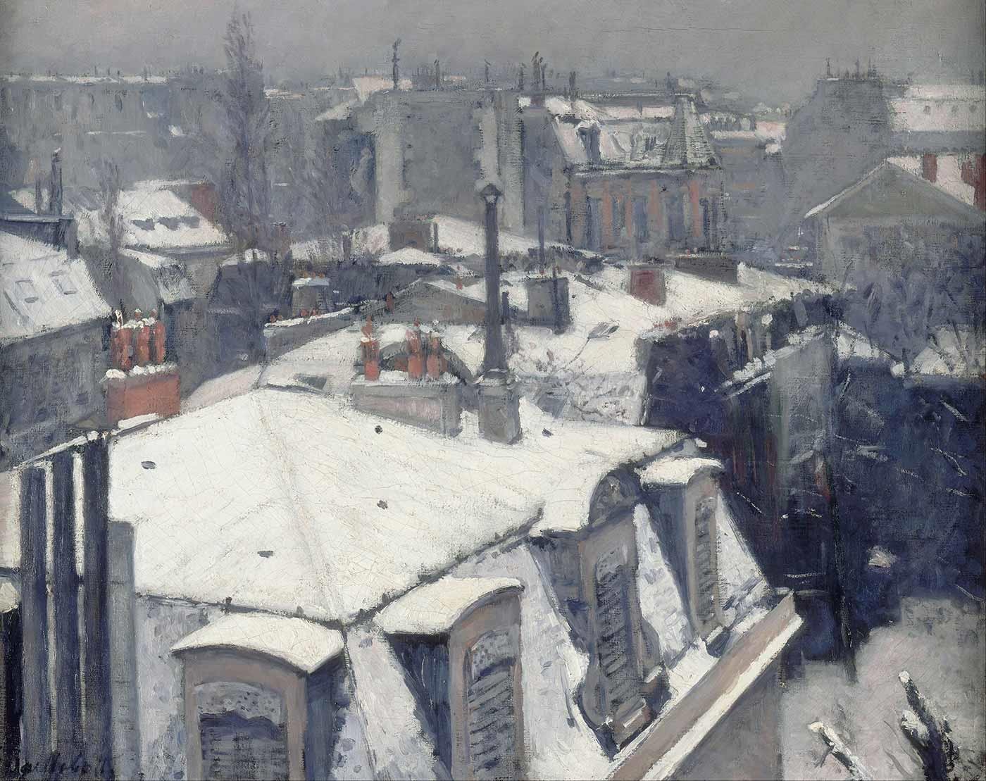 Rooftops in the Snow by Gustave Caillebotte
