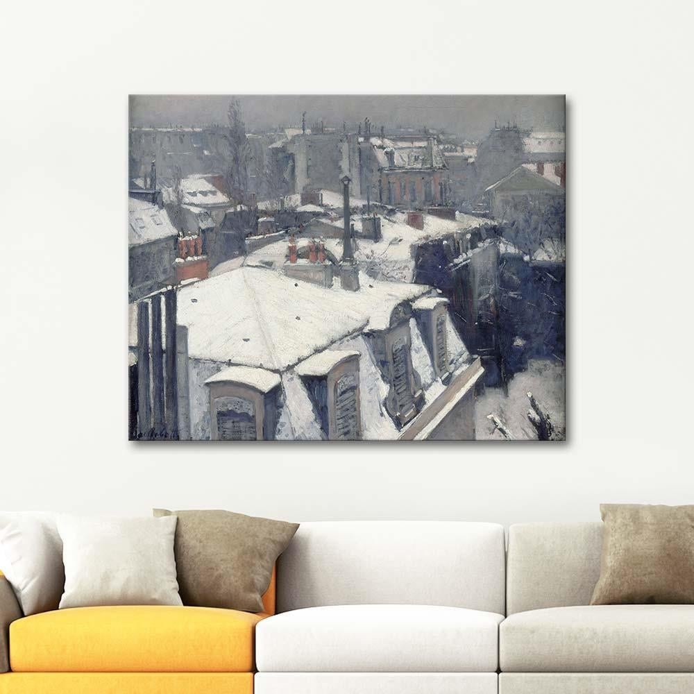 Gustave Caillebotte Rooftops in the Snow Art Print