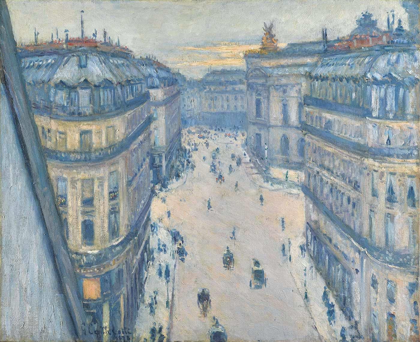 Gustave Caillebotte Halevy Caddesi Kanvas Tablo