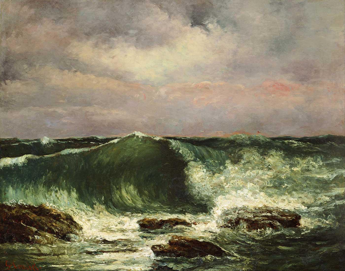 The Wave (1870) by Gustave Courbet