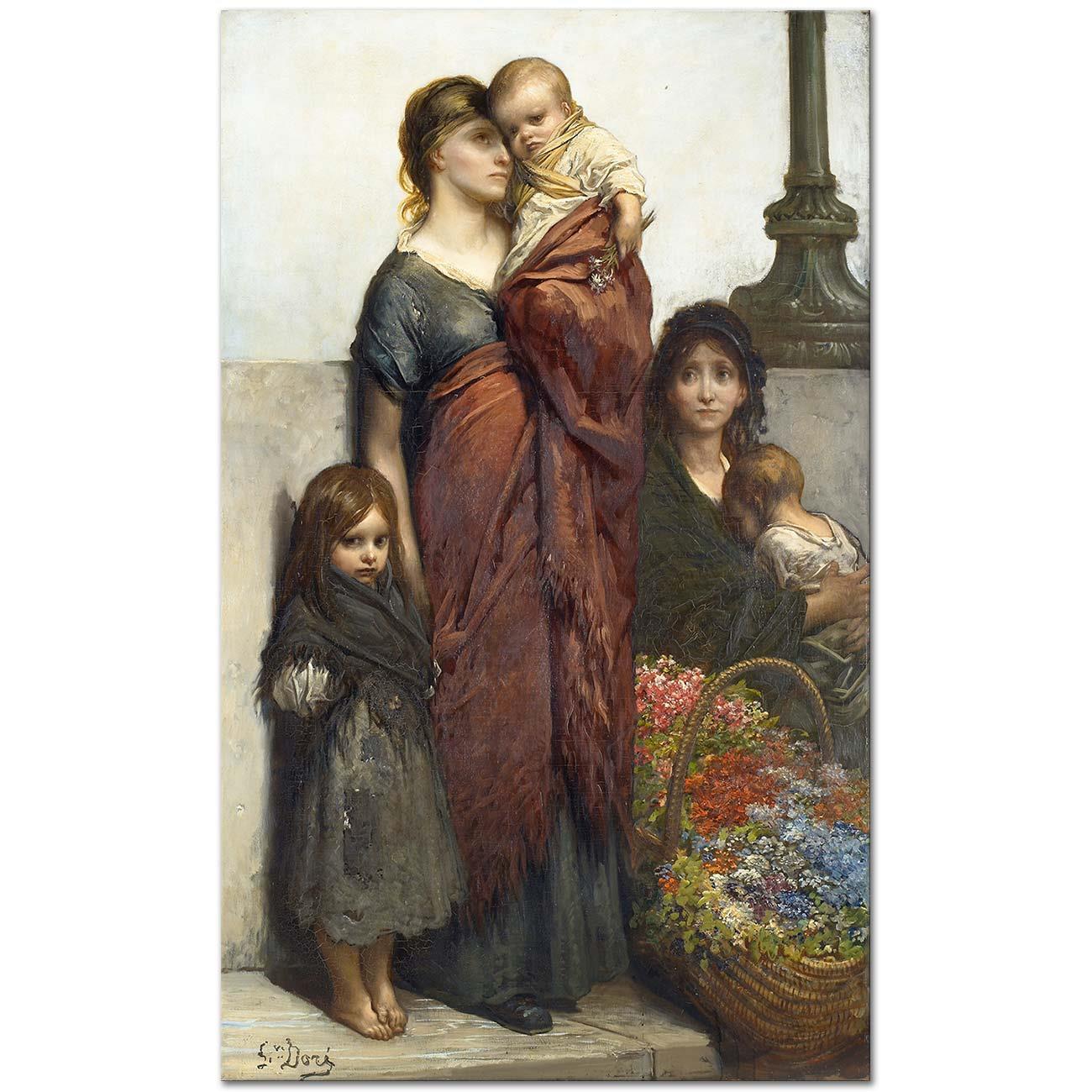 Flower Sellers of London by Gustave Dore