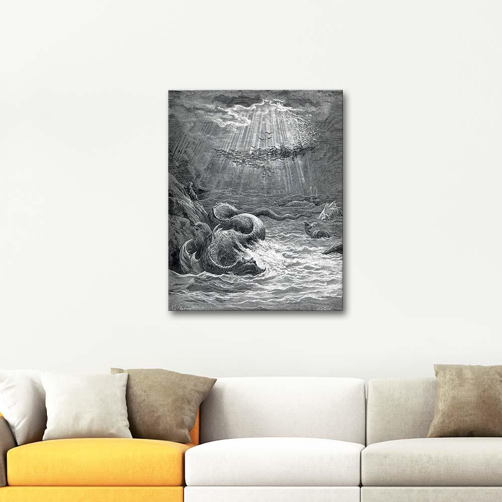 Gustave Dore Balık Ve Kuşların Yaratılışı Kanvas Tablo