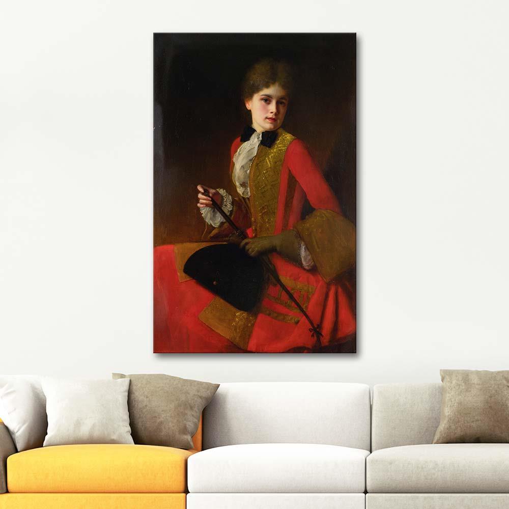 Gustave Jean Jacquet Binici Kız Kanvas Tablo